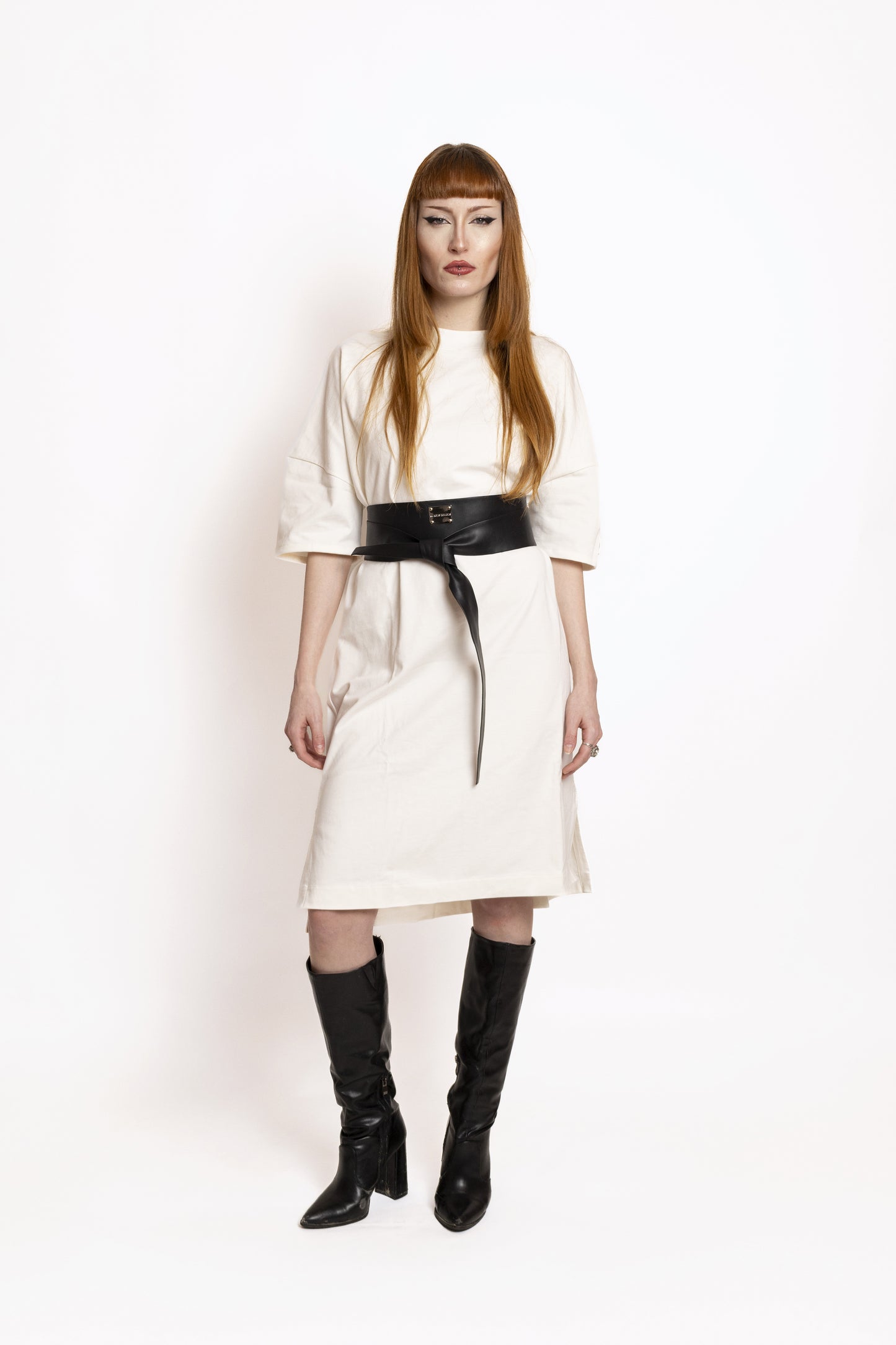 Oversize Tee Dress White