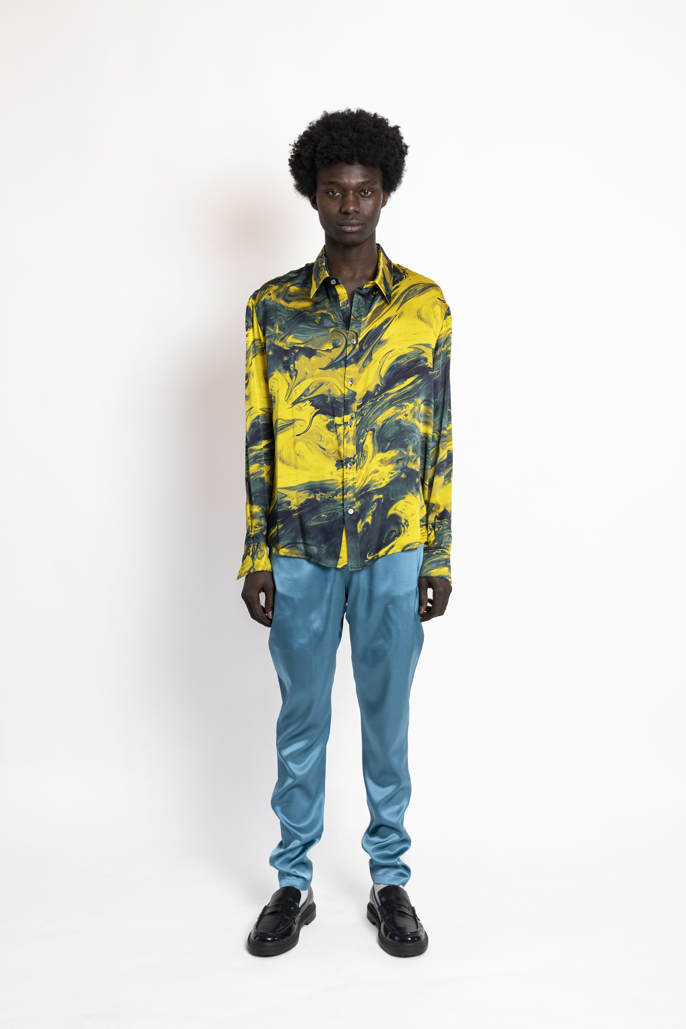 Rouge Shirt Gold Marmo