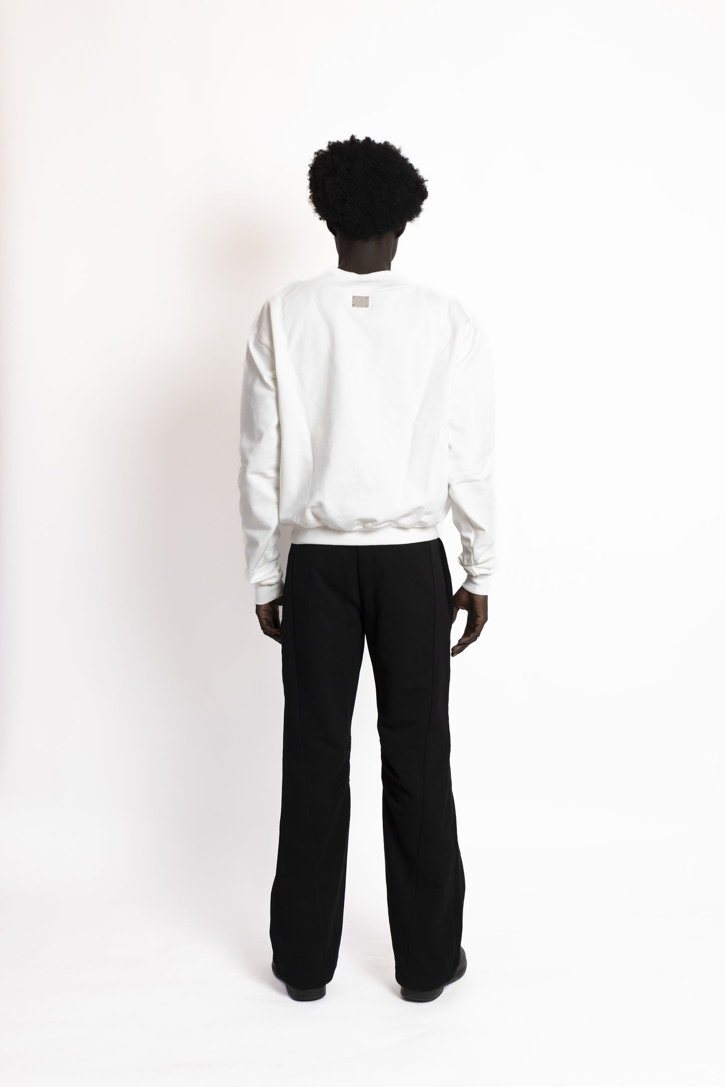 V Neck Sweatshirt White