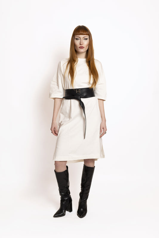Oversize Tee Dress White