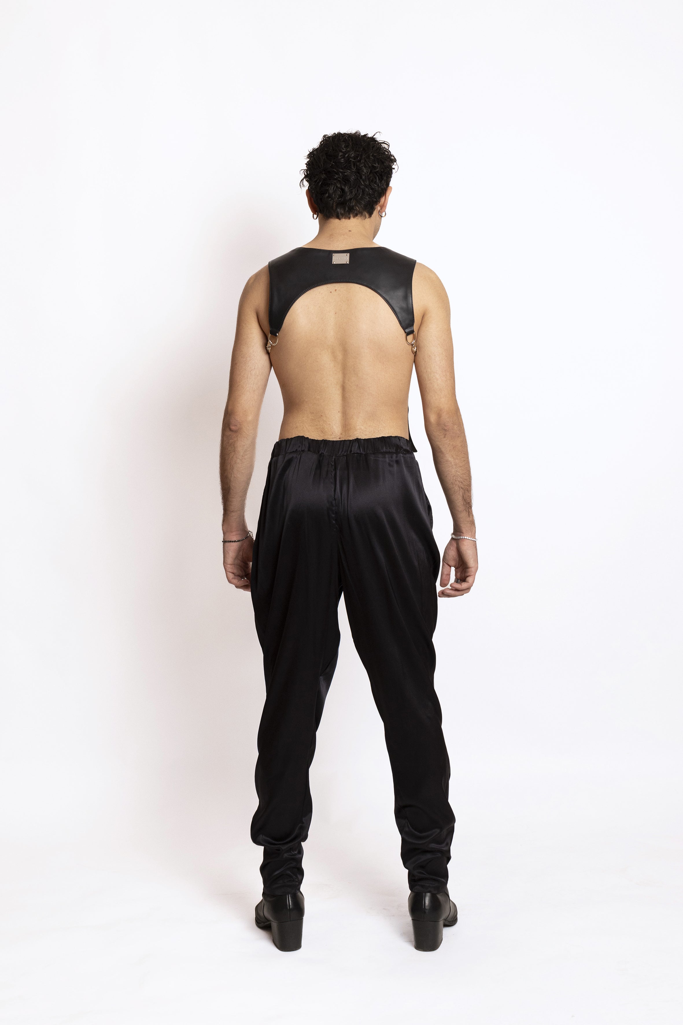 Nuages silk pants black