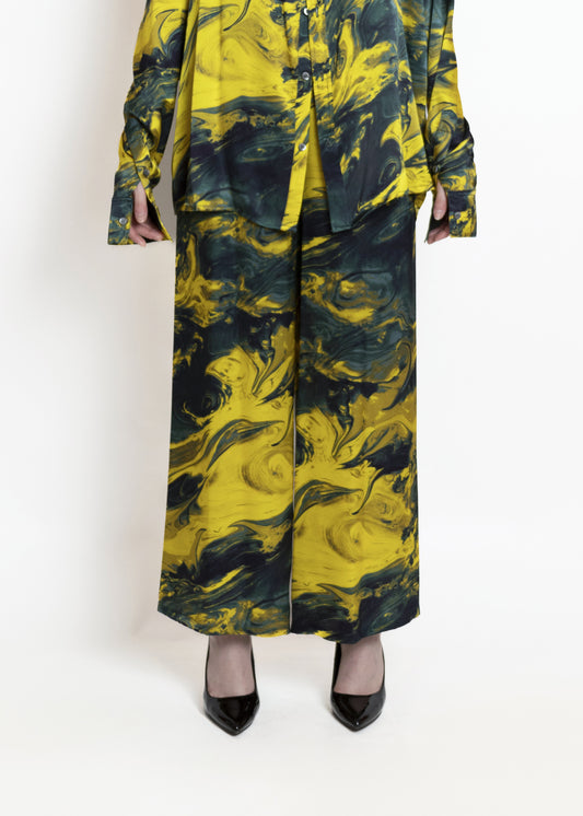 Geisha Pants Gold Marmo