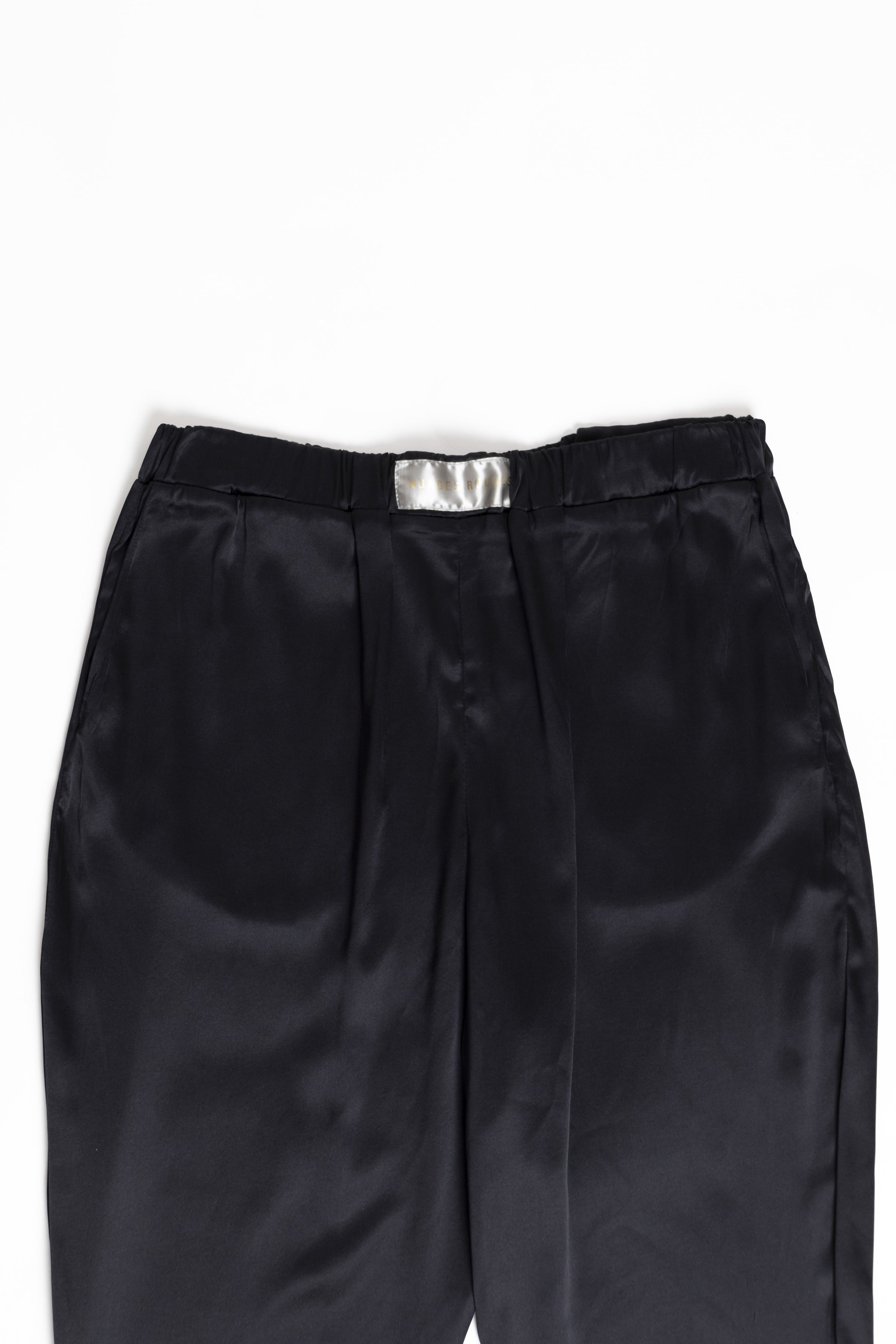 Nuages silk pants black