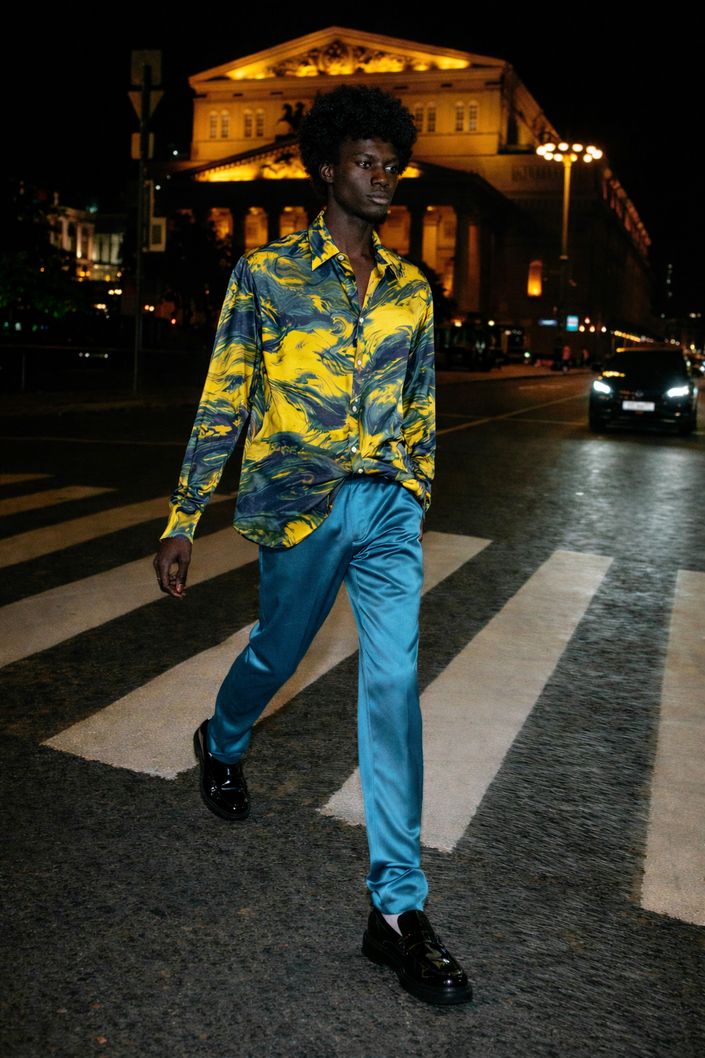 Rouge Shirt Gold Marmo