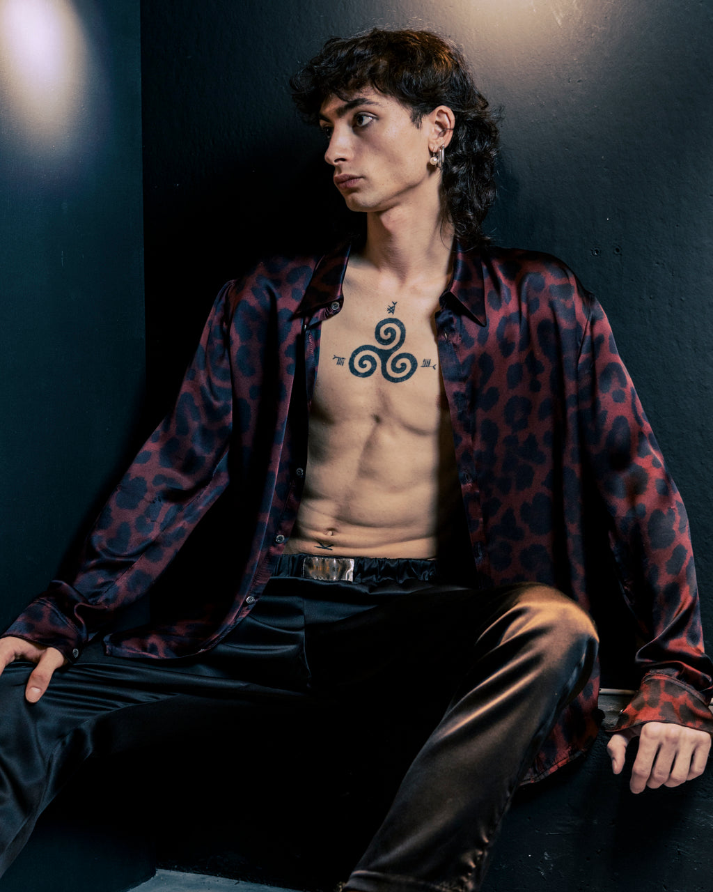 Nuages silk pants black